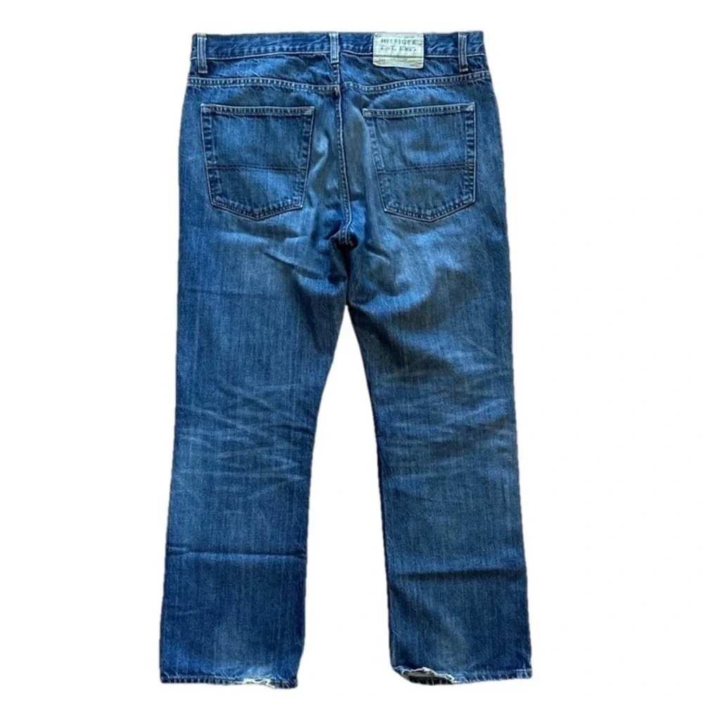 TOMMY HILFIGER 🔵⚪🔴 Men’s Vintage Bootcut Jeans 36x32 Classic Denim